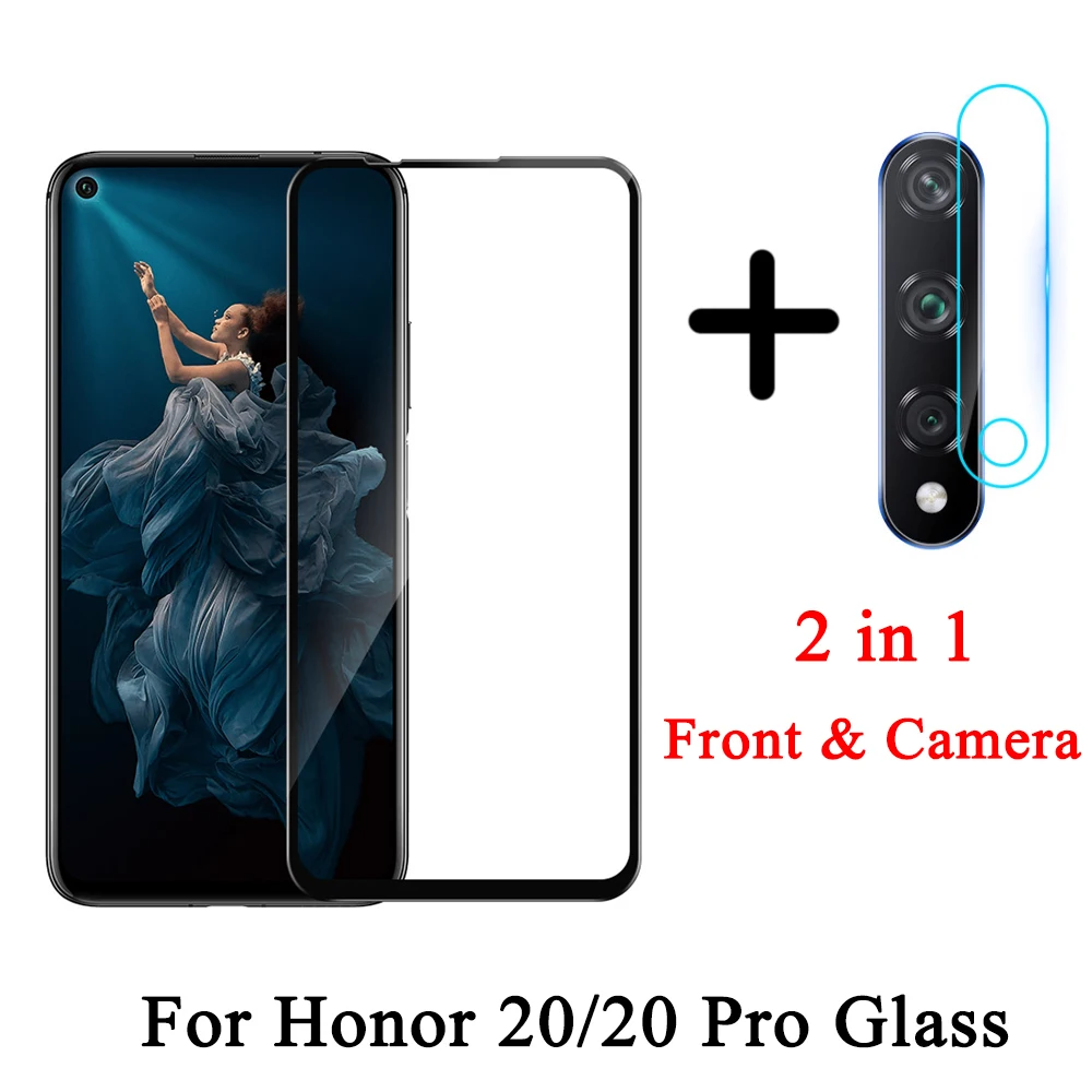 2 в 1 Защитное стекло для камеры Honor 20 huawei Pro закаленное на заднюю панель Honer20 20Pro YAL