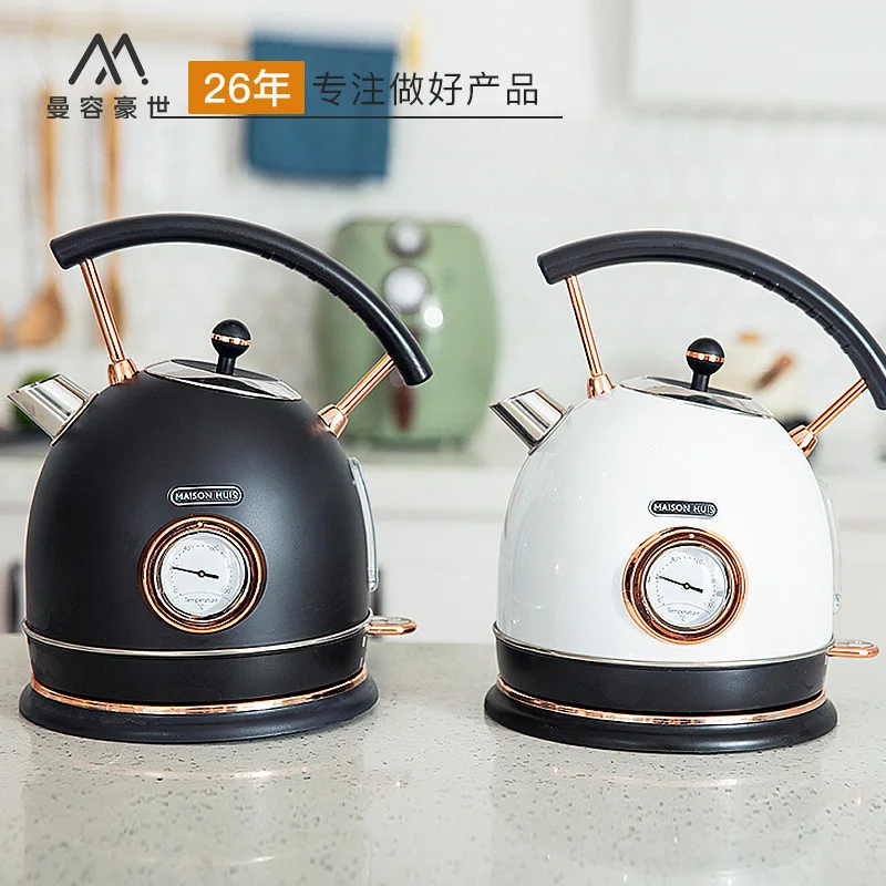 

European Style Creative Electric Kettle With Thermometer Boiling Water Teapot Large Capacity Waterkoker Kitchen Utensils EB50SH