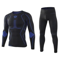 winter men thermal underwear sets fleece breathable tactical sweat quick drying outdoor sports tight male thermo underwear