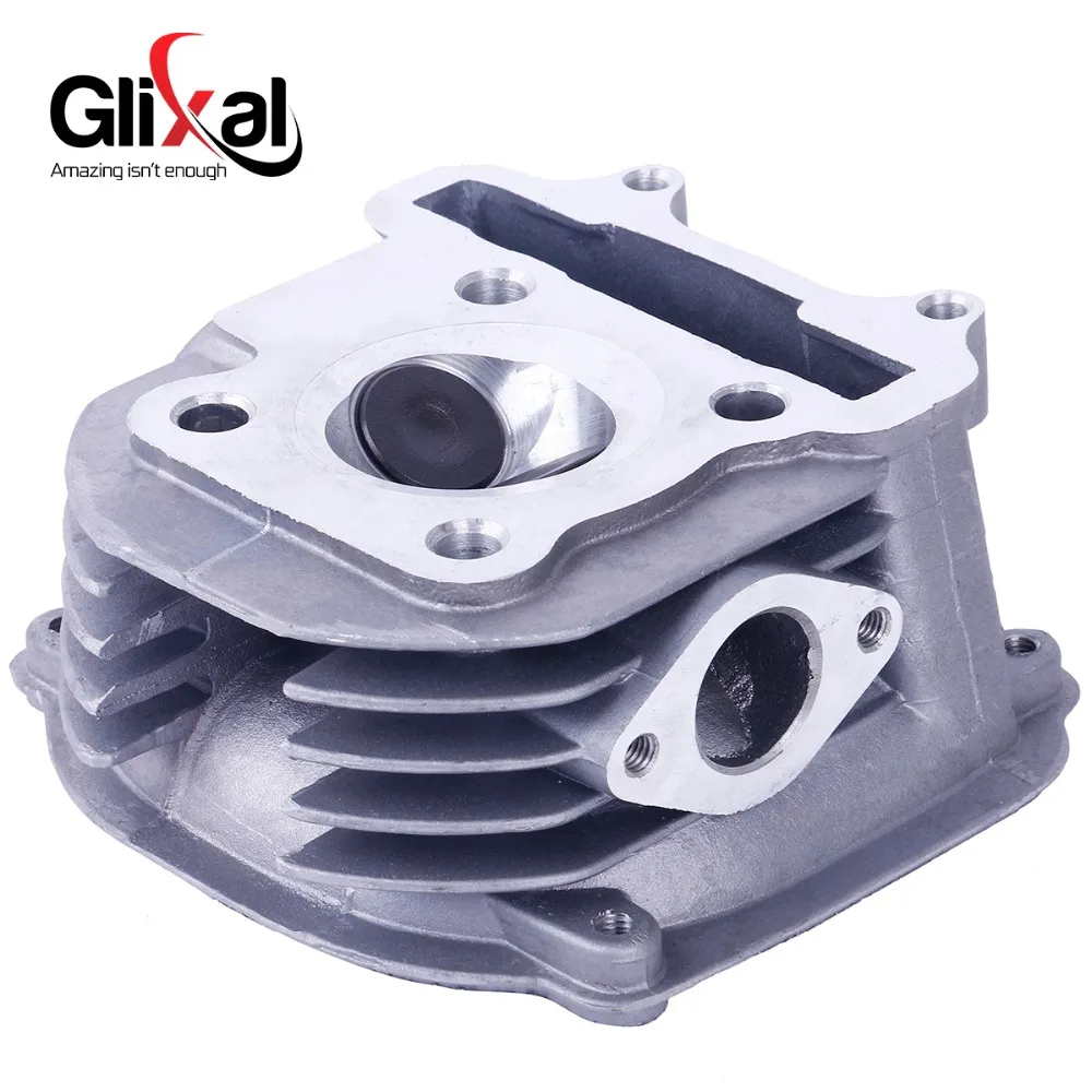 Glixal GY6 125cc китайский скутер двигатель 52,4 мм Головка цилиндра в сборе с клапанами для 4T 152QMI ATV Go Kart Багги мопед Quad