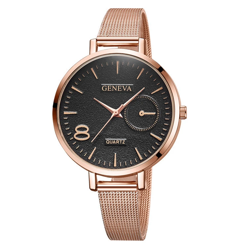 

Geneva Watches Women Stainless Steel Bracelet Analog Quartz Watch Nice Plush Nice Pretty Wristwatches Montre femme Reloj Saat