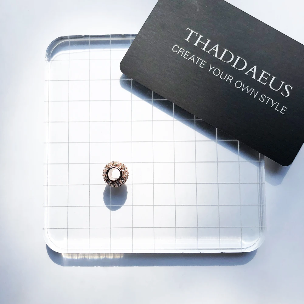 Очаровательные бусины розового цвета с розовым ПАВЕ новые европейские ювелирные