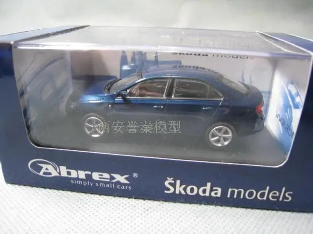 Синий ABREX 1/43 масштаб SKODA RAPLD литой металлический автомобиль модель игрушки для коллекции, подарок, дети - Цвет: Синий