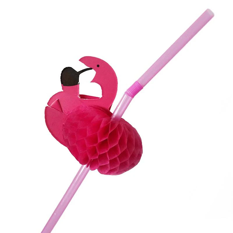 Пластиковые соломинки с фламинго 10 шт. разноцветные ананасы питьевая соломинка