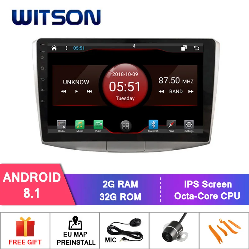 WITSON 10 2 ''Android Octa core 4GB RAM автомобильное радио для VOLKSWAGEN MAGOTAN/PASSAT B7 2010 2016 + 1024x600 HD