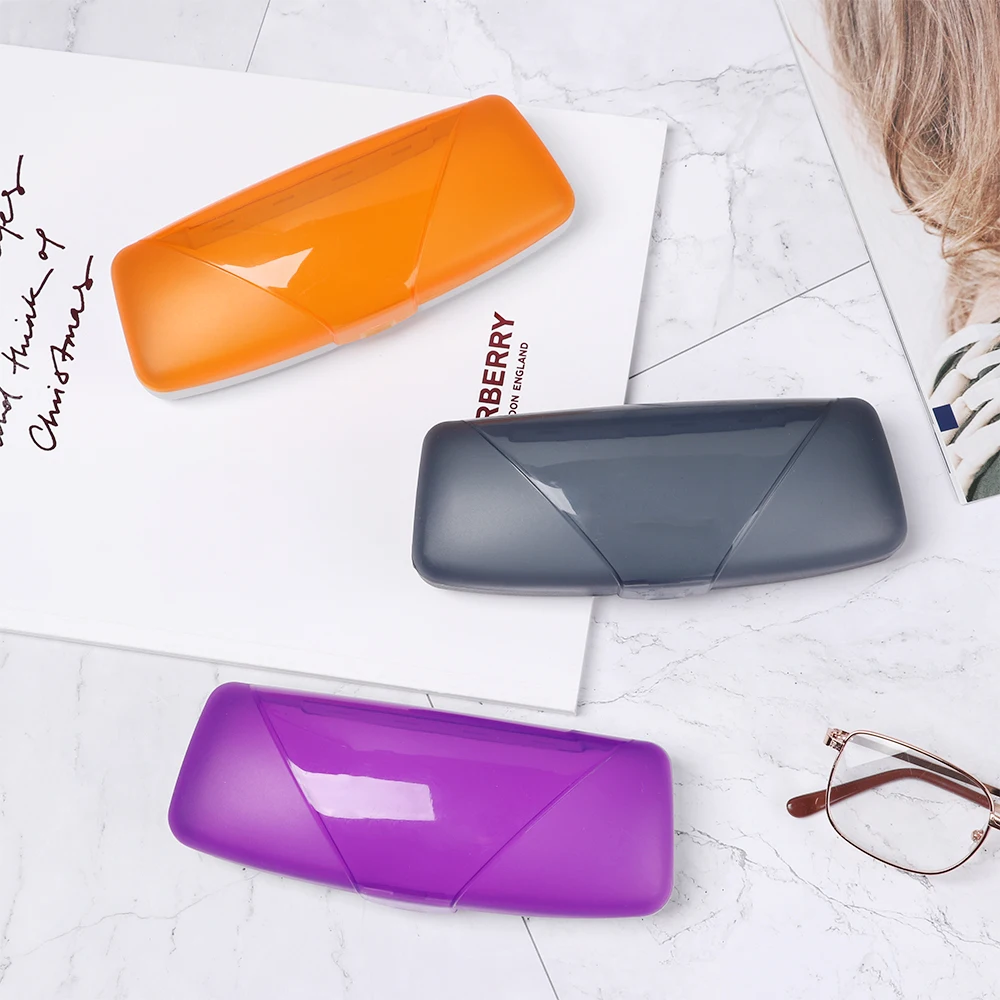 Жесткий пластиковый простой держатель для очков портативный чехол хранения