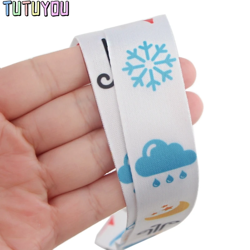 PC1651 Weather Symbol Lanyards для брелка ключей ID Card Pass Gym мобильный телефон USB значок брелок