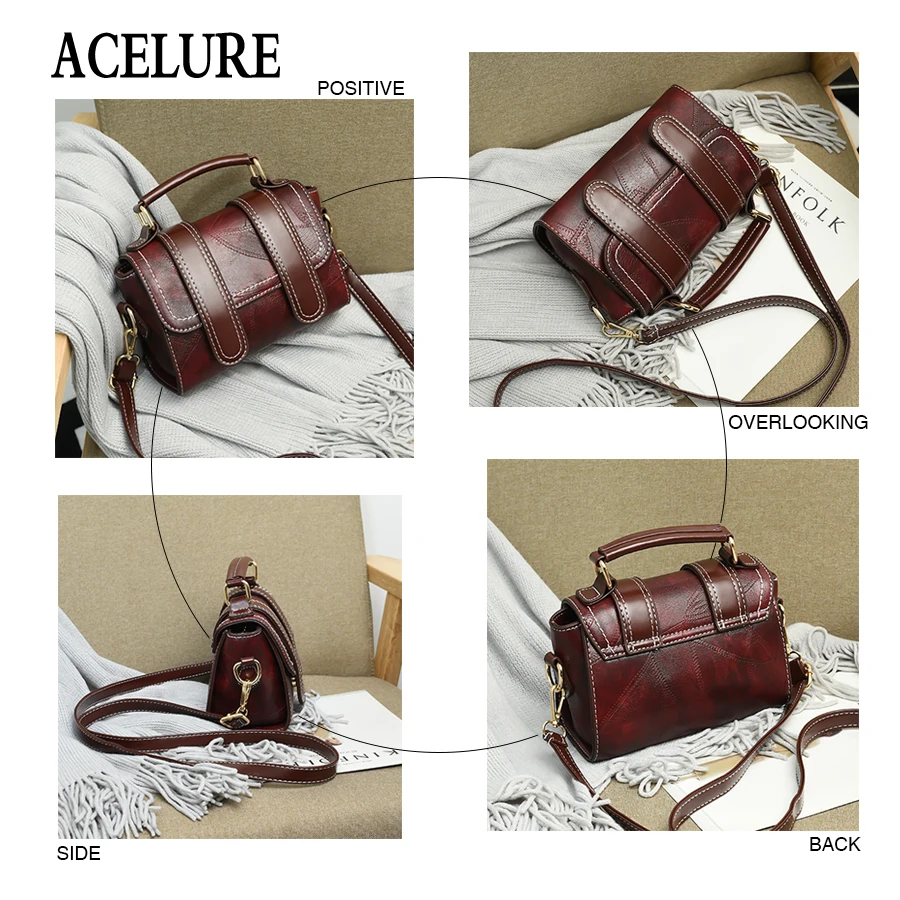 Сумка на плечо ACELURE из искусственной кожи для женщин мессенджеры известного