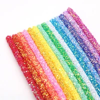 resin 10yards 6mm glitter rhinestones sequins trimmings soft tube cord rope strings diy garment shoes party decoration wedding