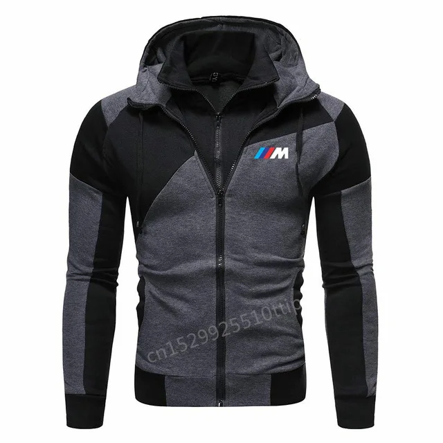 

Спортивный свитшот на молнии, хлопковая Уличная Повседневная Толстовка в стиле Харадзюку для bmw M, весна-осень