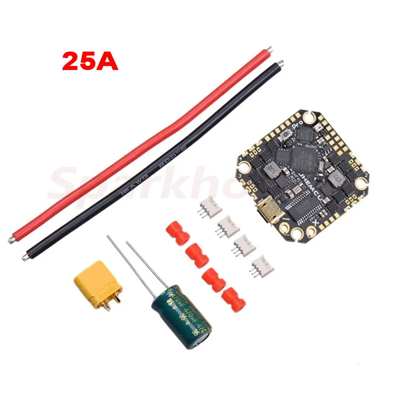 JHEMCU actualizado GHF411AIO Pro 25A 35A F4 OSD controlador de vuelo construido en 4in1 25A/35A CES JHEF411 Firmware BLheli_S 2-6S Lipo RC-2
