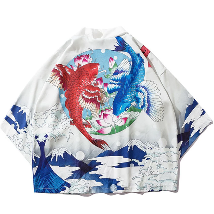 Хаори 2021 Новинка укиё-э кардиган в японском стиле кимоно самурая Мужская куртка