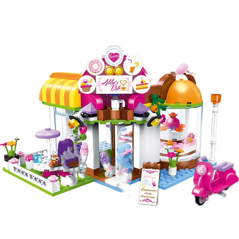 327 шт. наборы блоков для девочек игрушки принцессы голубой кит аквариум