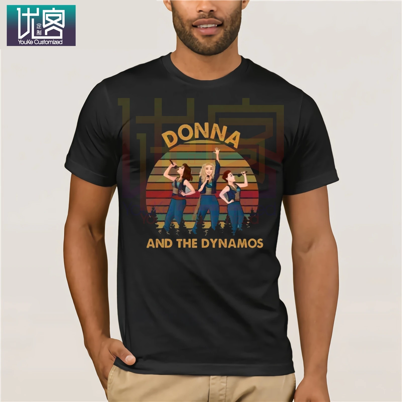 SoKoolStore/Винтажная Футболка Donna And The Dynamos летние футболки хлопковая с круглым