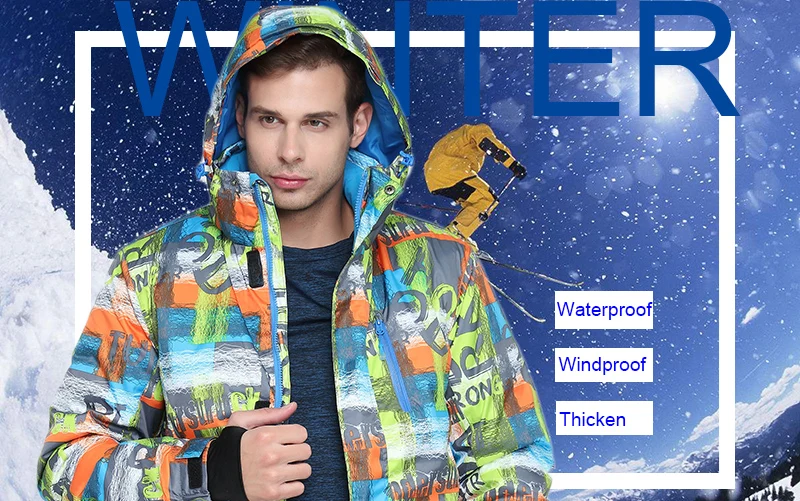 Goexplore Ski Suit Men Outdoor Waterproof Skiing Mountain Sport Snowboard Suit Snow Set Winter Suit Men Pants And Jacket Male