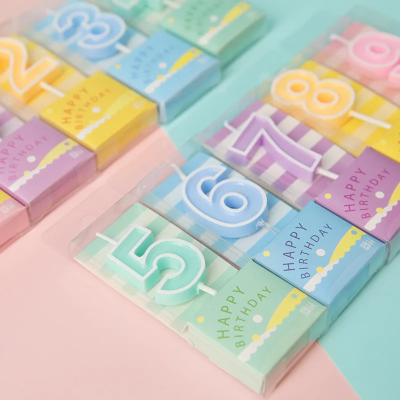 Свечи для торта свадебные украшения разных цветов с цифрами 0-9 креативные