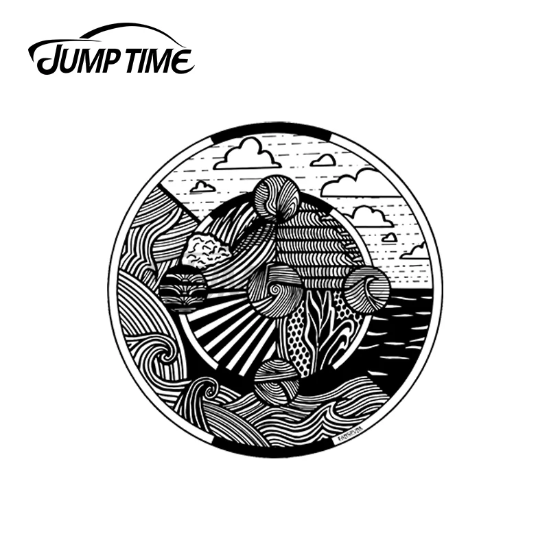 

JumpTime 13x13 см для серфинга творческой автомобильные мультипликационные наклейки Наклейка в виде окна модные наклейки аксессуары для автомоб...