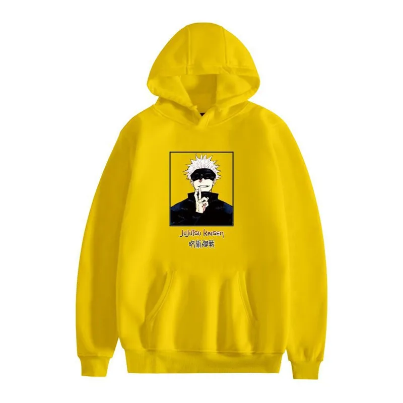 

Jujutsu kaisen Comics Gojou Satoru Print Hoodies Japan Harajuku style Clothing Winter Casual Hoody Fashion Cartoons Streetwear