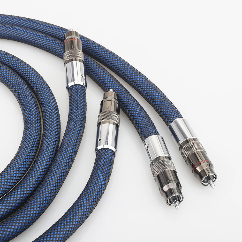 Аудиокабель с посеребренным разъемом RCA Hi Fi аудио аналоговый свинцовый PHONO