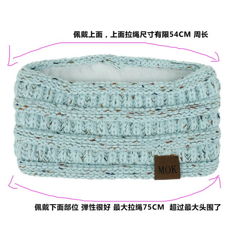 

Wide Knitting Headband Winter Warm Ear Women Crochet Thicken Turban Hair Accessories Girl Hair Band Headwraps Ear Warmer Stretch