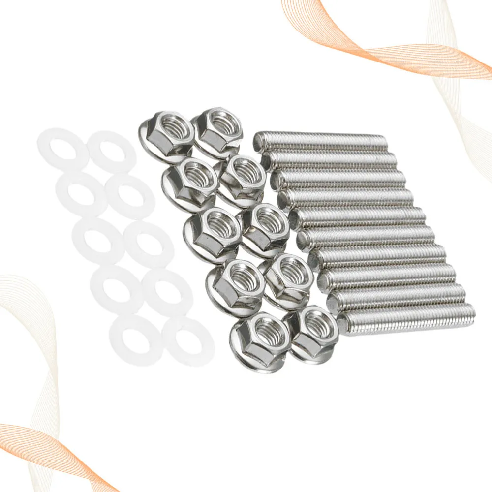 30pcs Exhaust Manifold Stud Silver Prime Stainless Steel Durable Professional Nuts Studs for Vehicle | Автомобили и мотоциклы