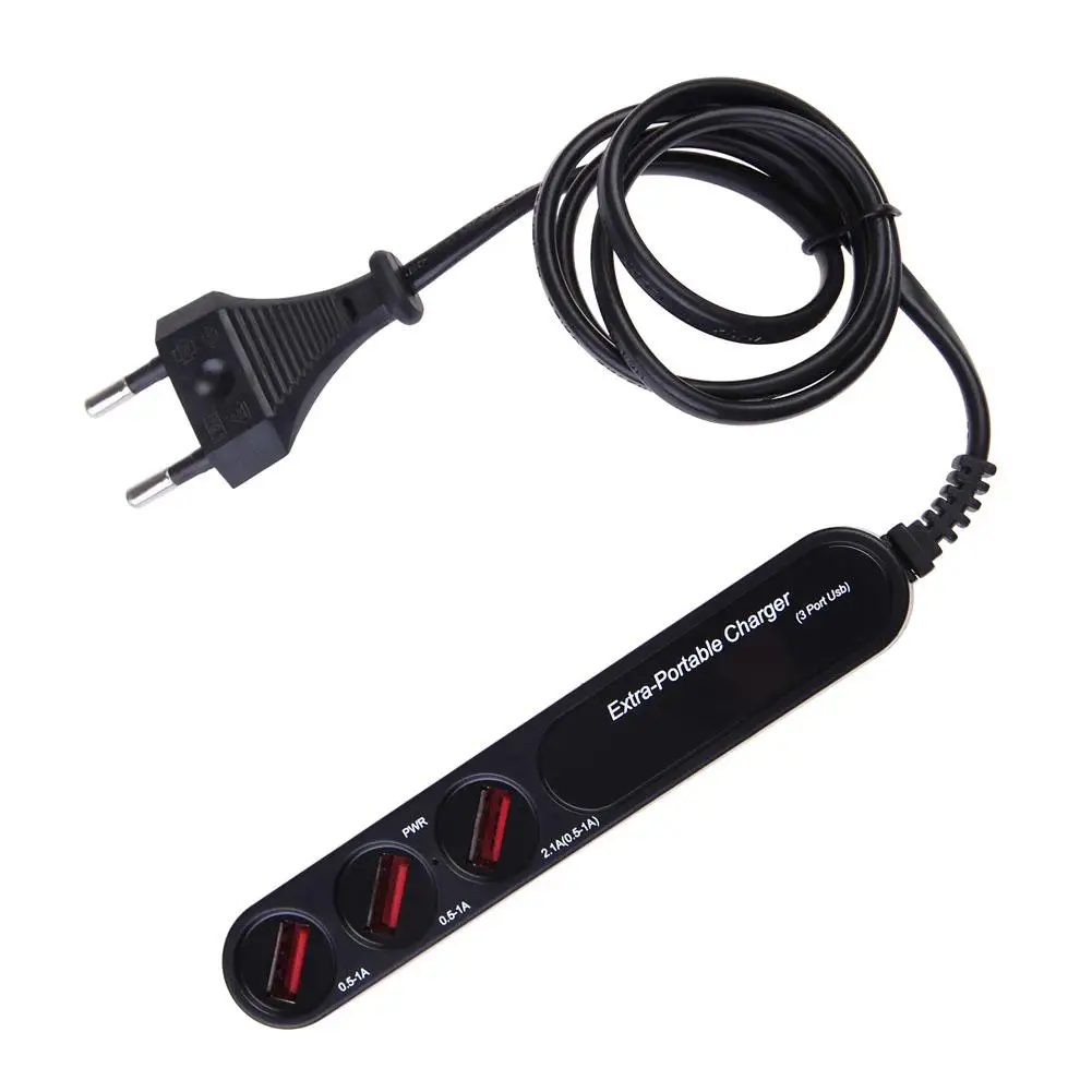 Сетевое зарядное устройство с 3 USB портами 1 шт.|Электрические вилки| |