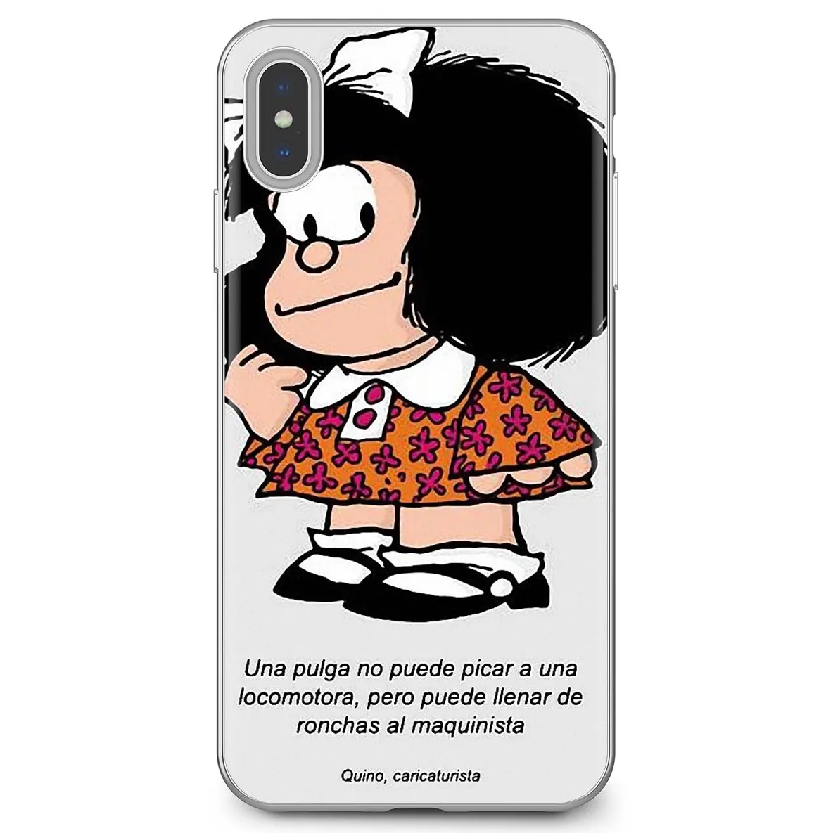 Тонкий силиконовый мягкий ТПУ чехол Mafalda для телефона iPhone 11 Pro 4 4S 5 5S SE 5C 6 6S 7 8X10 XR XS