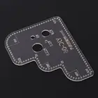 1 шт., трафарет для кожевенного ремесла из перспекса, акрила, шаблон для самостоятельного скрапбукинга, декоративное тиснение, Угловой Инструмент для шитья