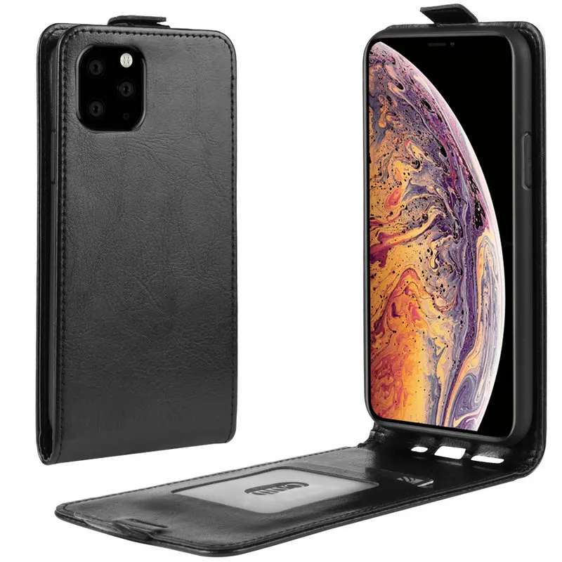 

For Apple iPhone 11 Pro Max 6.5" Flip Leather Case for iPhone 11 Pro for iPhone SE 2020 Retro Wallet Cover Case Capa Etui>