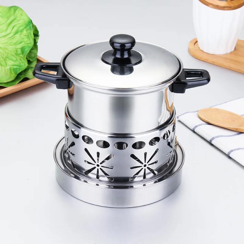 

Outdoor Stove Camping Stove Alcohol Burner Non-Magnetic Spirit Cooker Stainless Steel Stove Support Stand Hot Pot Utensils