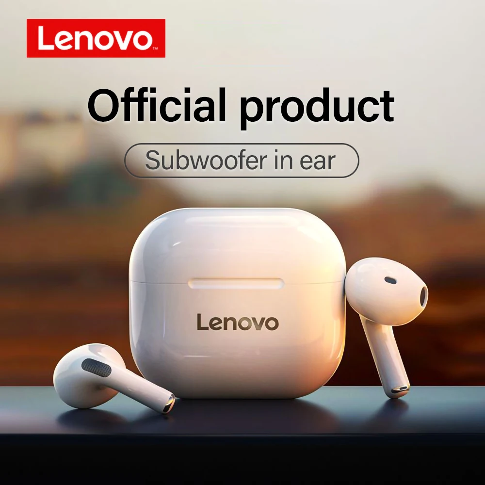 Bluetooth-наушники Lenovo lp40 TWS с микрофоном 5 0 эффектом погружения сенсорное управление