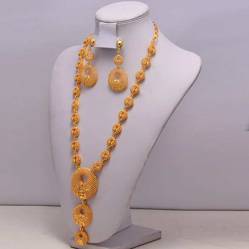 Нигерийские Ювелирные наборы золотого цвета в Дубае африканские свадебные