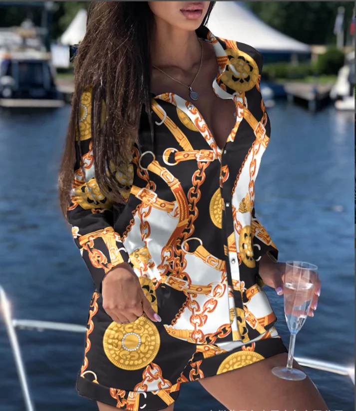 Женский Повседневный костюм белая однотонная рубашка на пуговицах с вышивкой и