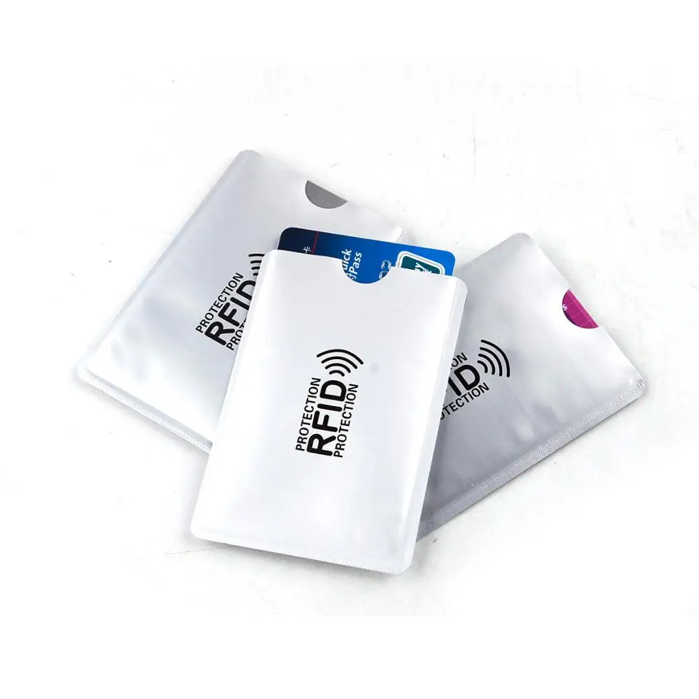 100pcs RF-Shielded Sleeve Card Blocking IC card Protection NFC security prevent scanning Anti-demagnetizing sleeve | Безопасность и