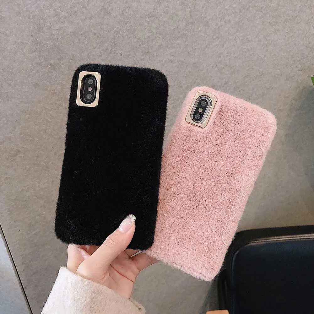 Подарки для девочек для iphone 11 Pro Max, удобный и теплый пушистый чехол для телефона для iphone XS MAX XR 6 6S 7 8 Plus 8 plus, мягкий чехол для телефона