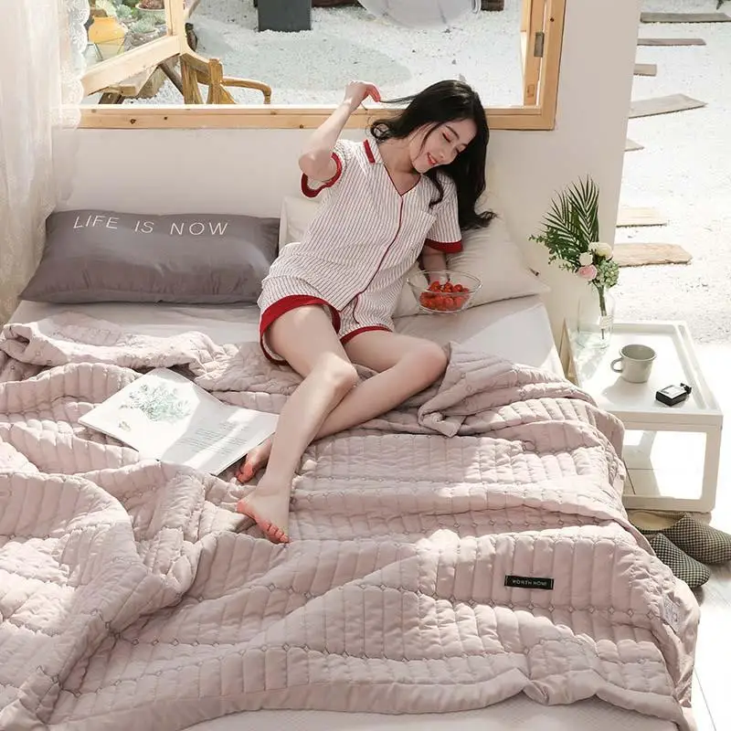 Тонкое летнее одеяло в клетку 40 дюймов покрывало для кровати домашний текстиль |