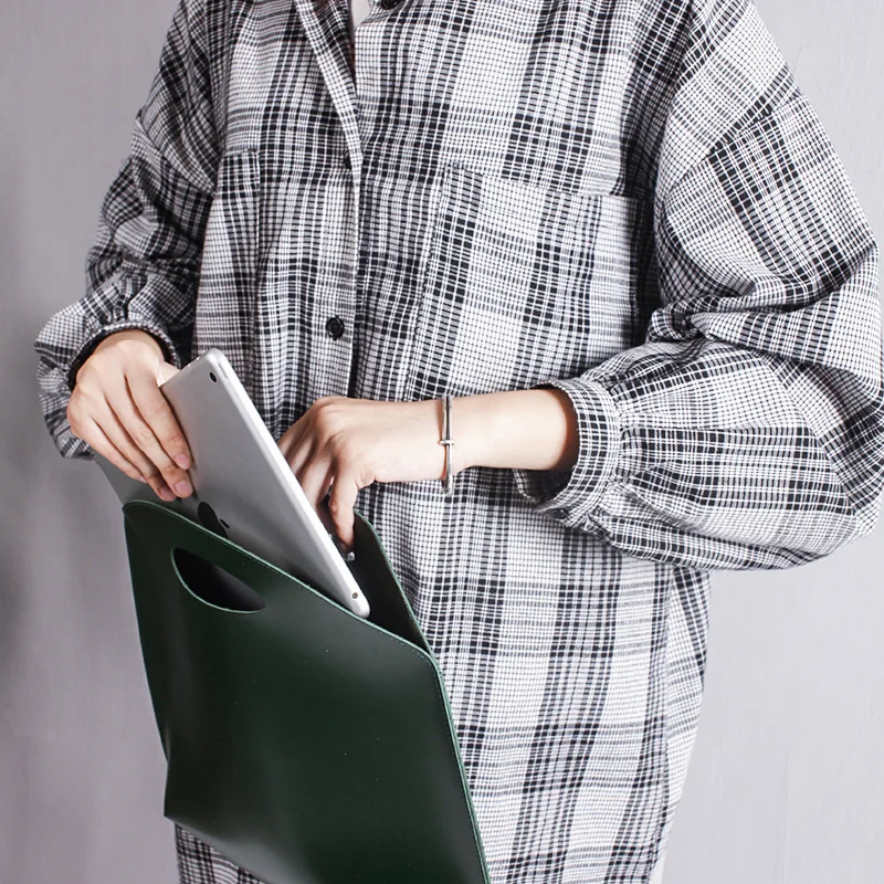 Корейский стиль Женская сумка скандинавский кожаный портфель офисная