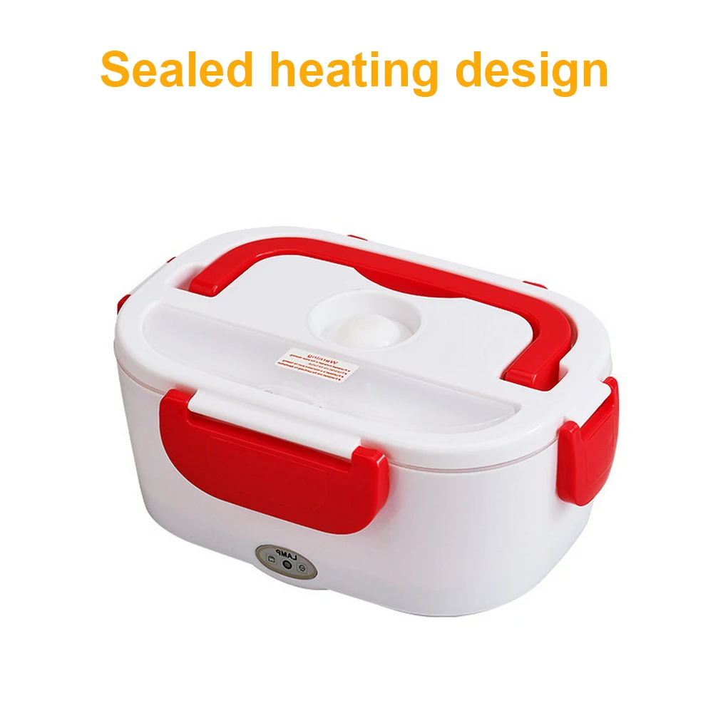 

Portable 12V 110/220V Dual Use Home Truck Car Electric Heating Lunch Box Set Rice Food Warmer Container for Travel School Office