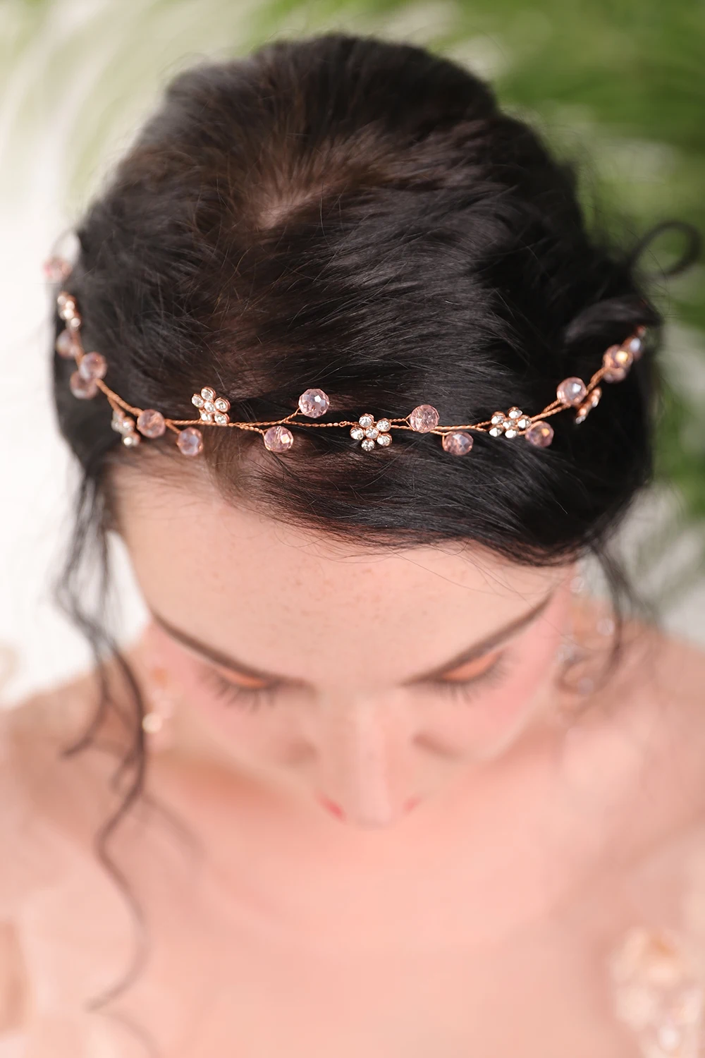 Набор свадебных аксессуаров из розового золота свадебные украшения для волос