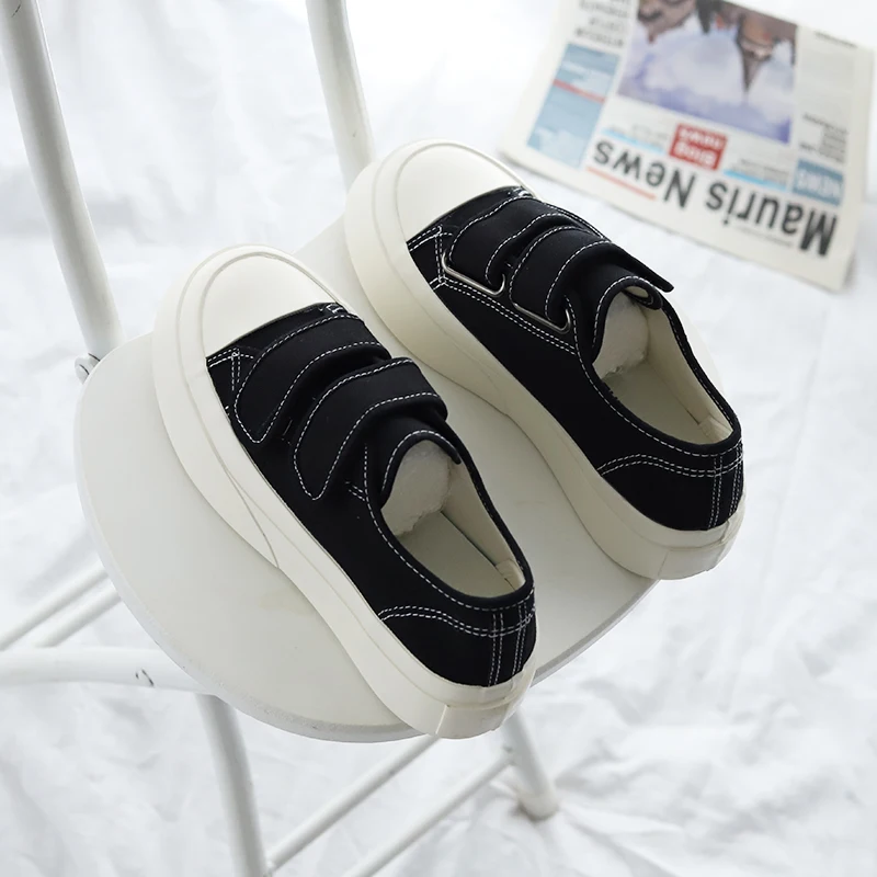 

Round Toe Women's Shoes Platform Shallow Mouth Casual Female Sneakers Modis Clogs New Espadrille 2021 Small Lace-Up Leisure Canv