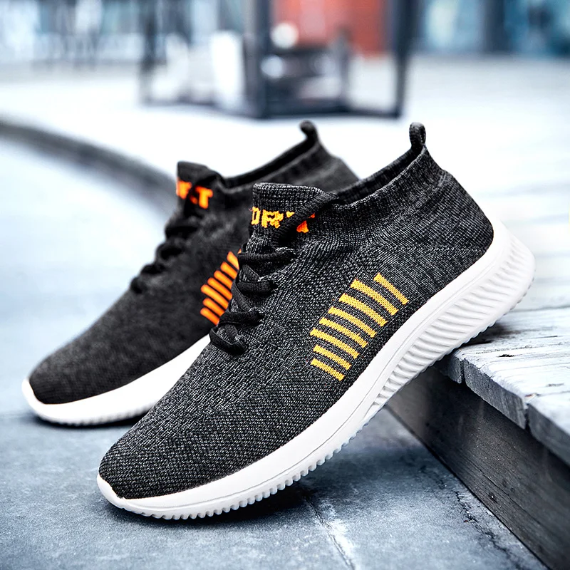 

Socks Shoes Sneakers Men Knit Upper Breathable Sport Shoes Running Shoes for Men Soft Lightweight Big Size Zapatillas De Deporte