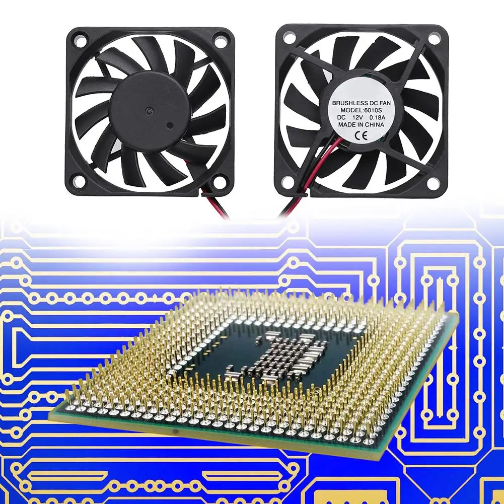Водонепроницаемый Бесщеточный вентилятор охлаждения постоянного тока 6010s 12 в