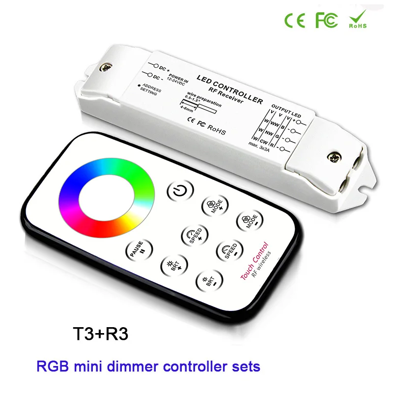 Bincolor mini RF беспроводной дистанционный светодиодный регулятор яркости/CCT/RGB/CW NW WW