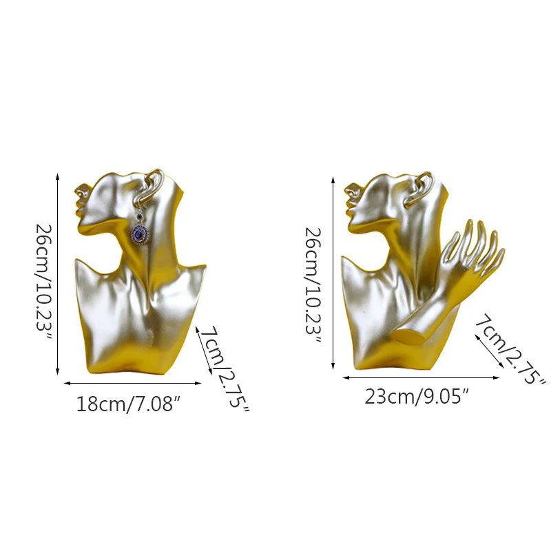 

Nordic INS Earring Mask Woman Sculpture Jewelry Necklace Wedding Desktop Statue Home Decoration Birthday Valentine's Day Gifts