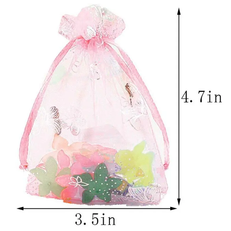 Подарочные сумки из органзы 100 шт. подарочные сумочки для конфет и шоколада