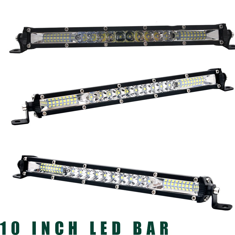 Сверхтонкий светодиодный рабочий светильник 10 дюймов 12 в 24 В Светодиодная панель