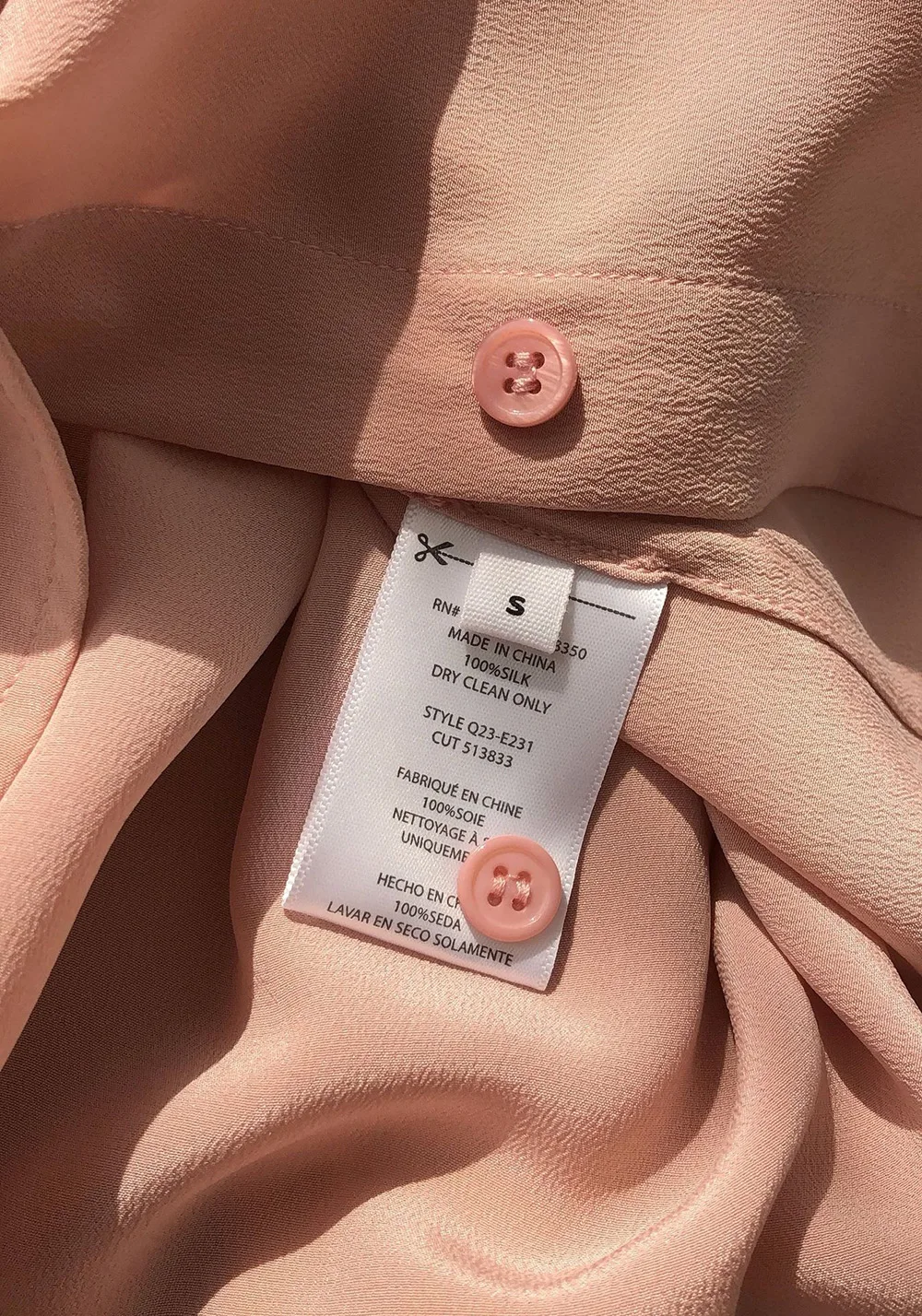 Высококачественная шелковая рубашка с длинным рукавом и отложным воротником