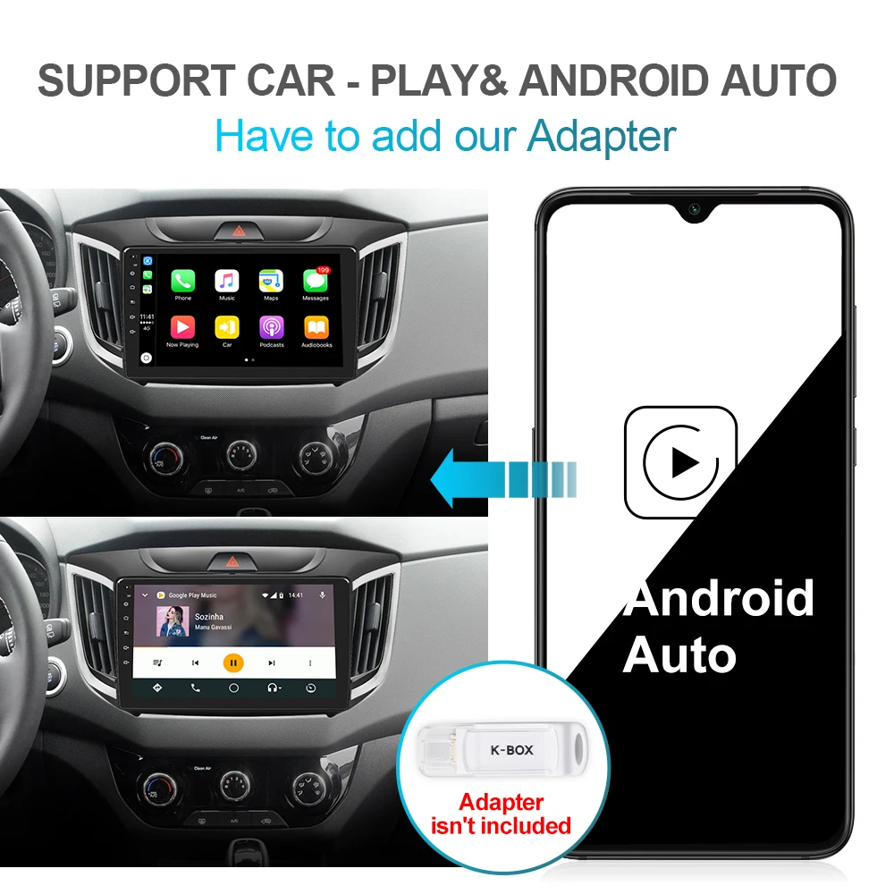 Автомагнитола ISUDAR PX6 Android 10 для Hyundai/Creta/IX25 2015 2018 1 din Авторадио мультимедиа GPS ОЗУ 4