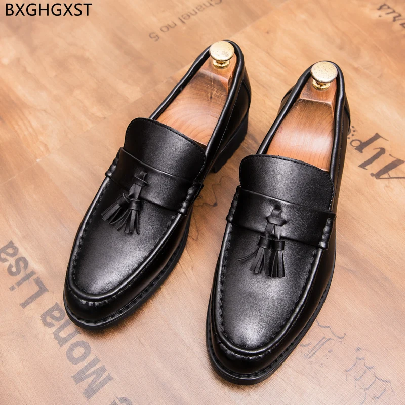 

Мужские классические туфли без застежки, черные лоферы с кисточками, Крокодиловая обувь, Свадебная обувь для мужчин, 2022
