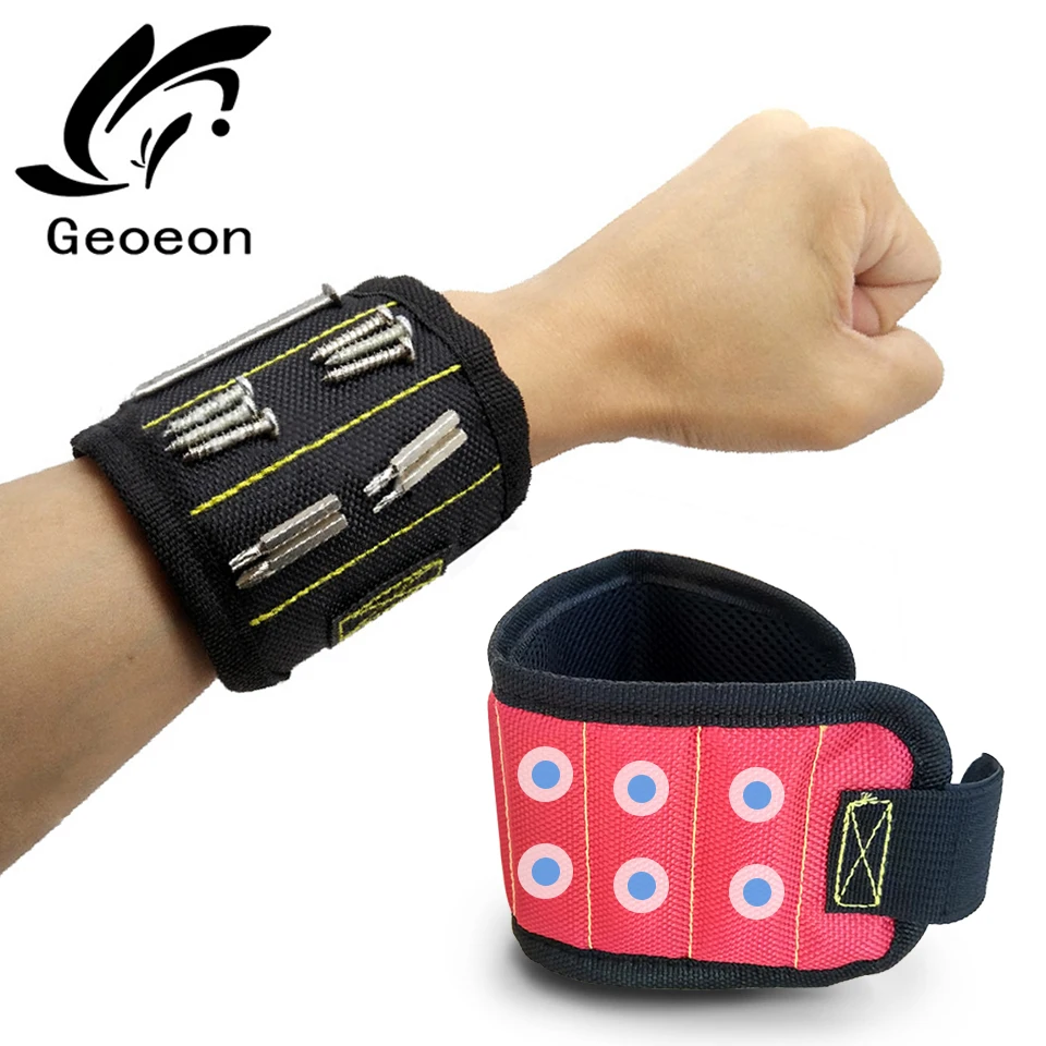 Прочная Магнитная опора для запястья карманная сумка инструмента ручной браслет
